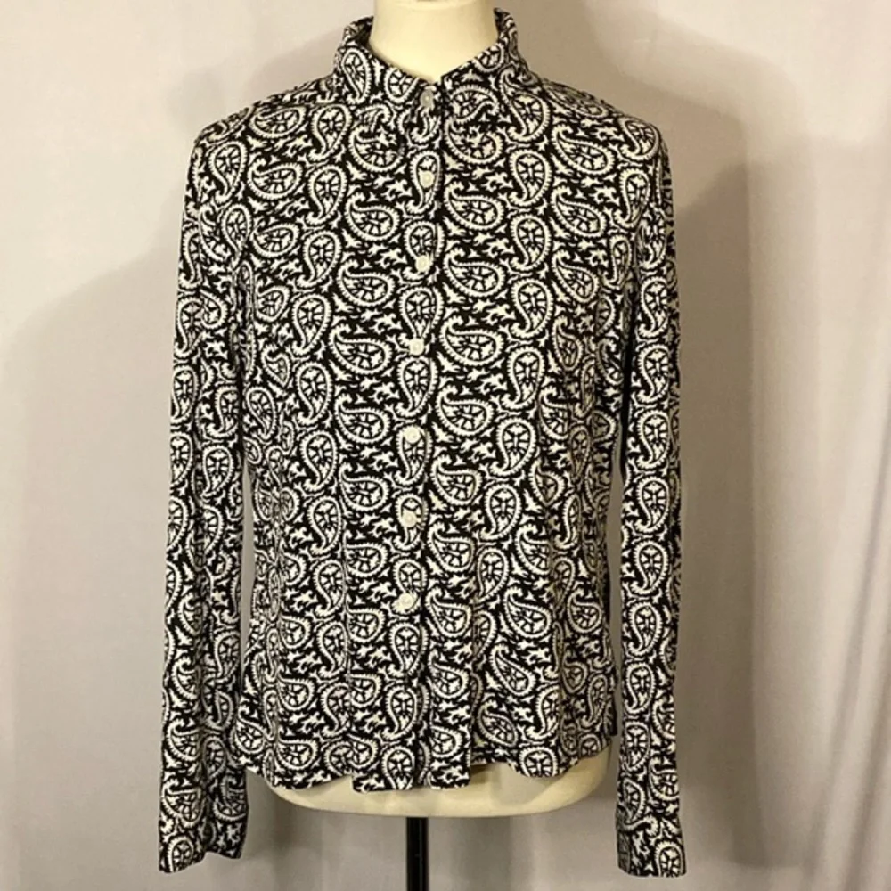 Michael Kors 74% silk/cotton blend button down top‎